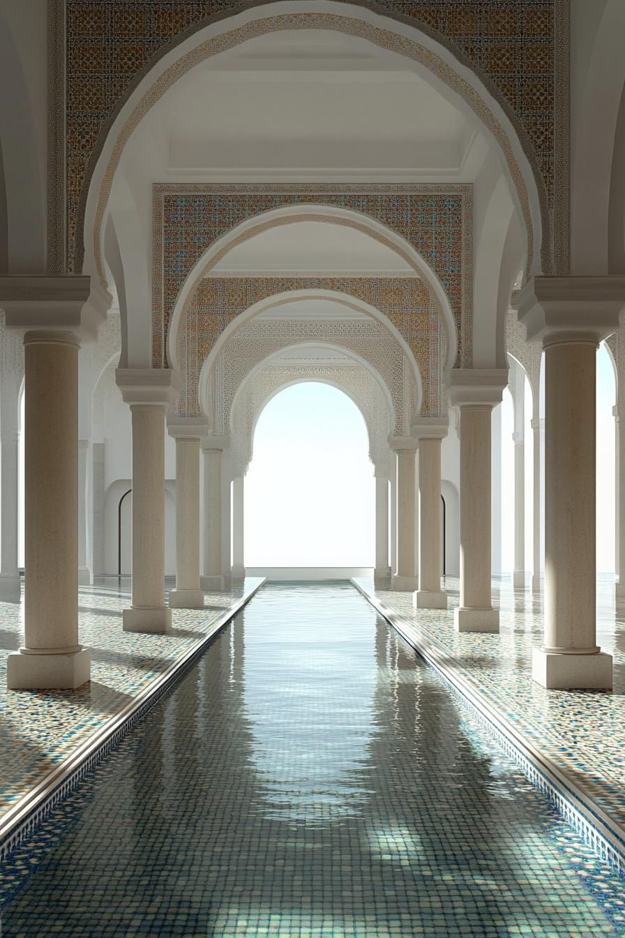 Moroccan Palace With Mosaic Tile and Arches - photo 3