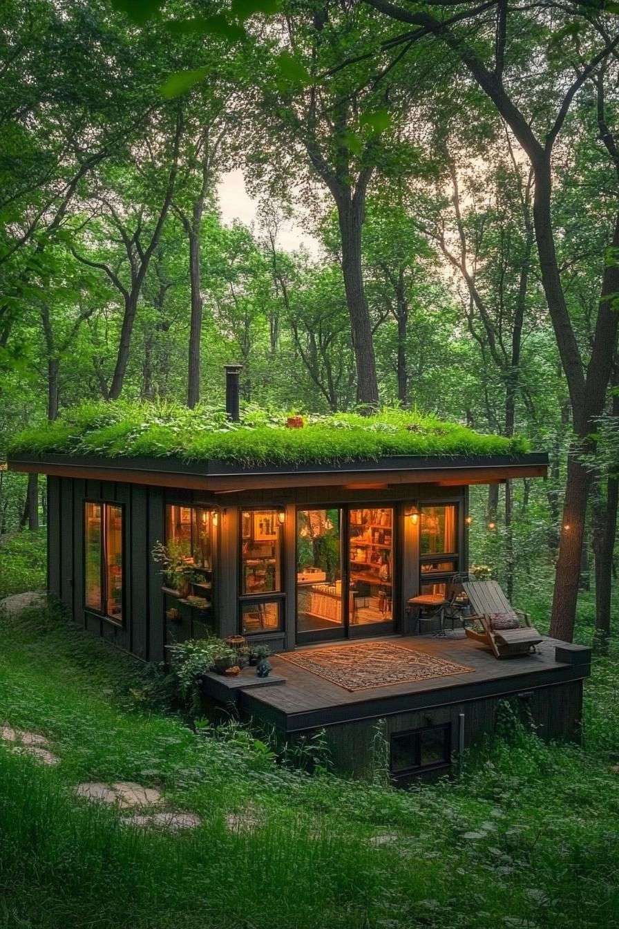 Tiny Homes Topped With Green Roofs and Solar Panels