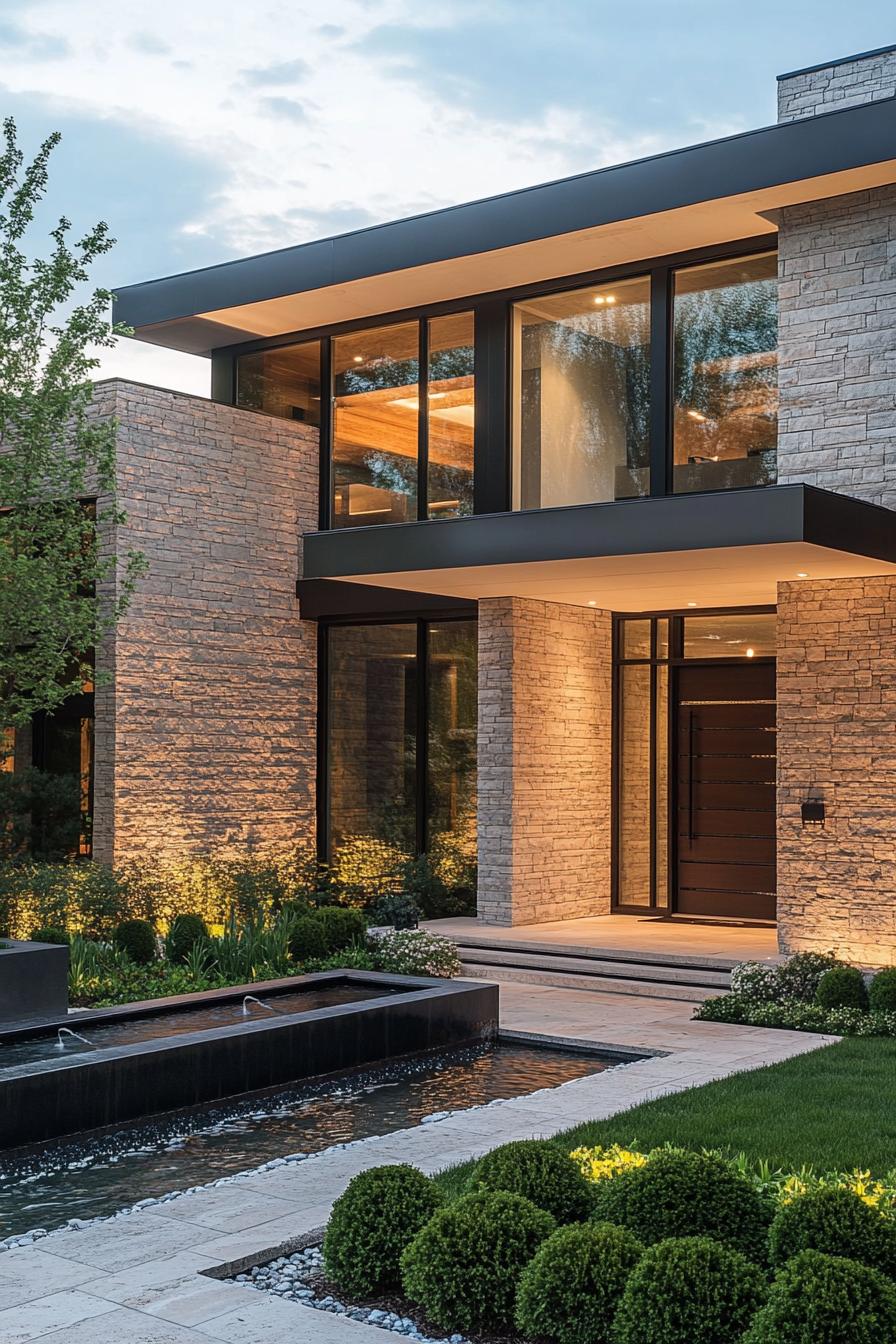 Stone Cladding and Entry Water Feature - photo 4