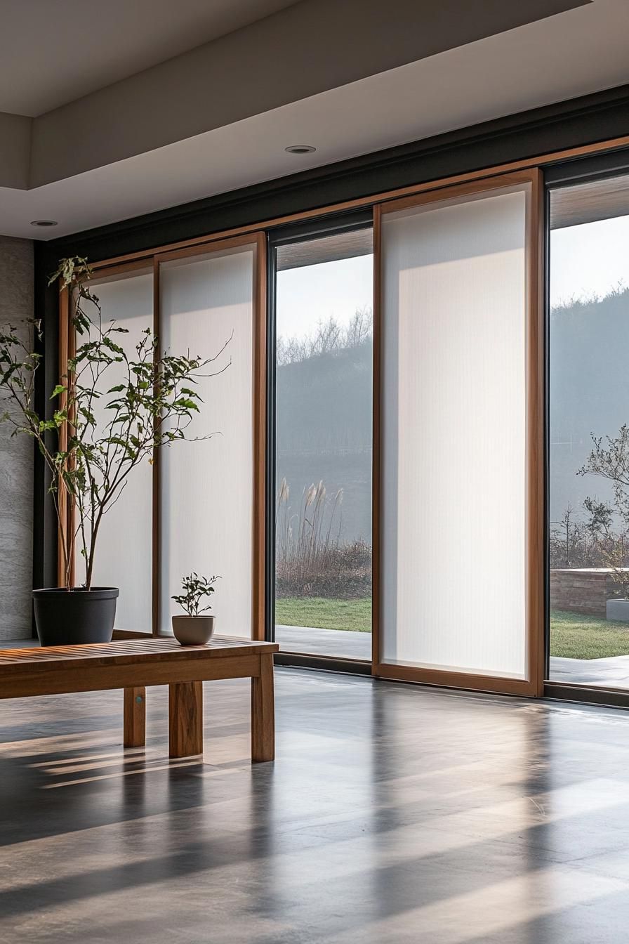 Elegant Sliding Doors With Translucent Paper - photo 2
