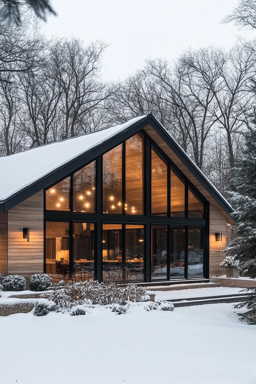 Cedar Shiplap Paired With Large Windows