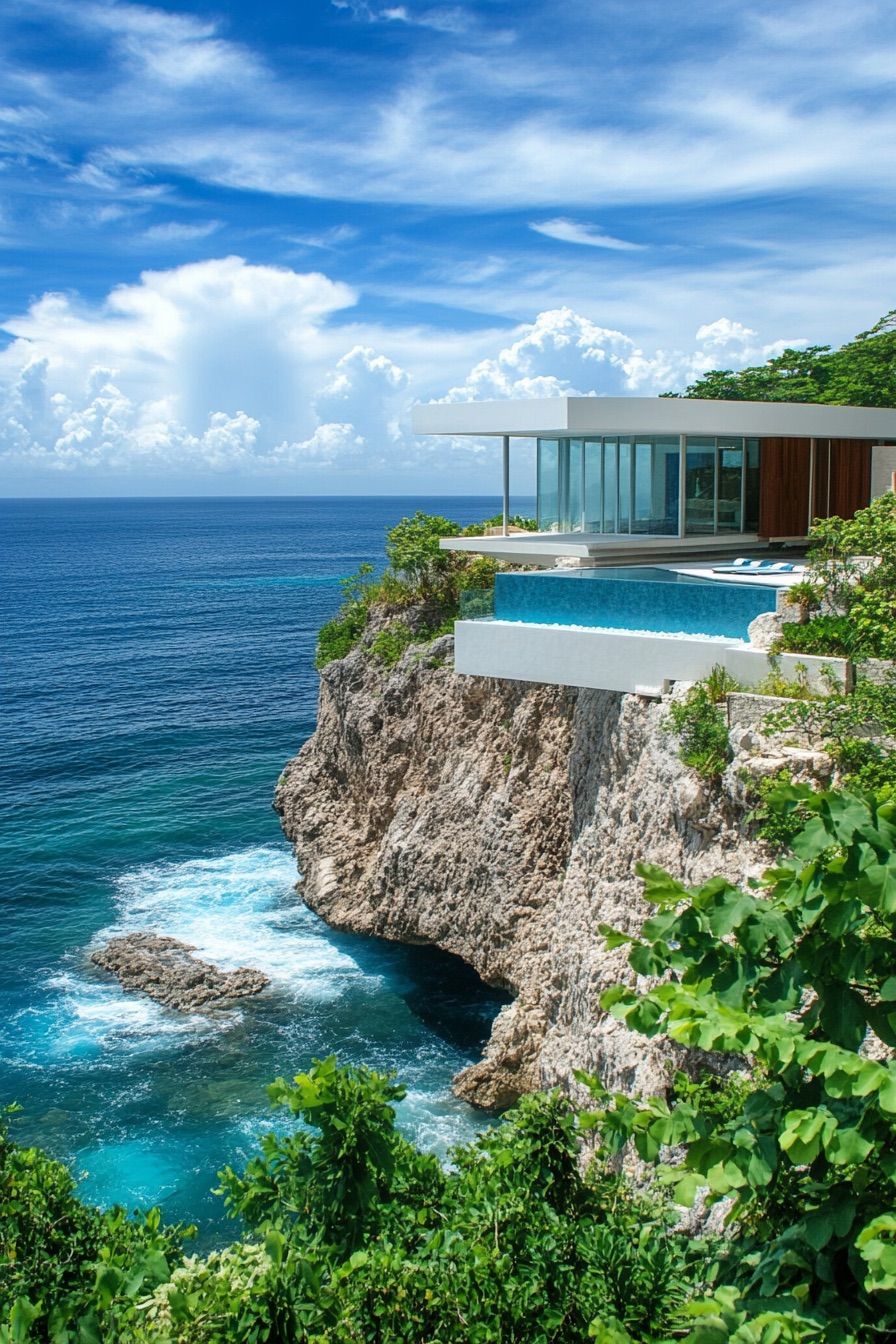 Cantilevered Glass House With Infinity Pool - photo 2