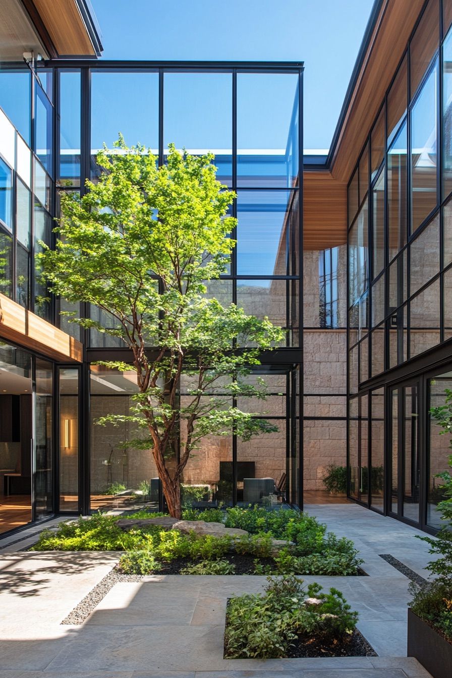 Glass-roofed Patio Designs