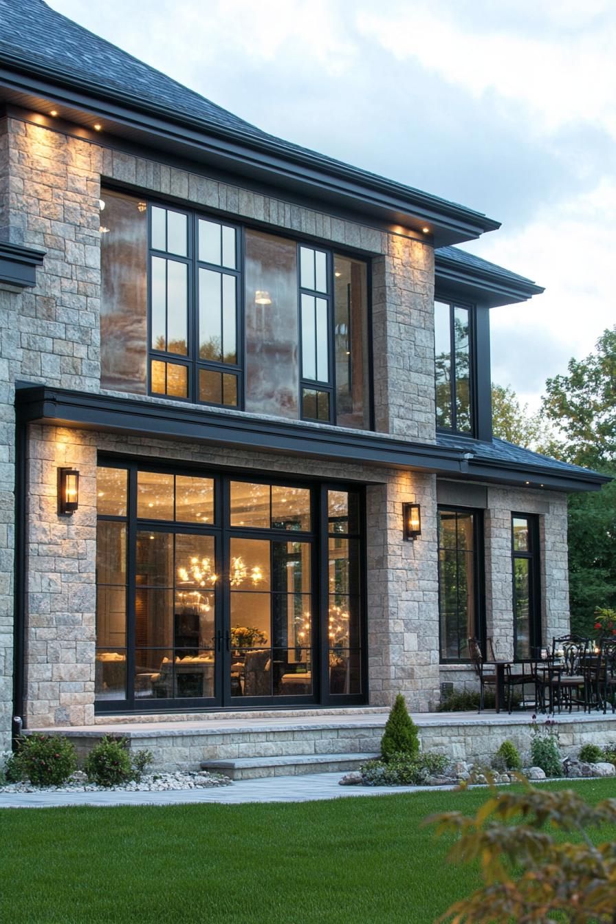 Stone Facades Paired With Oversized Windows - photo 2