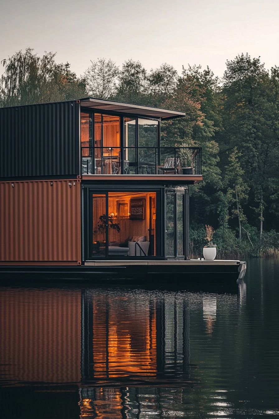 Shipping Container Houseboat Design - photo 3