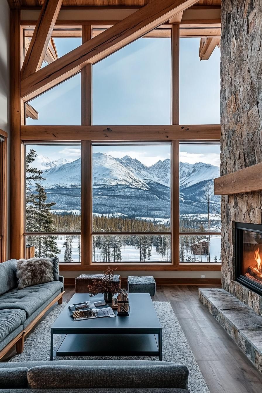 Timber Frame Home With Central Stone Fireplace - photo 4