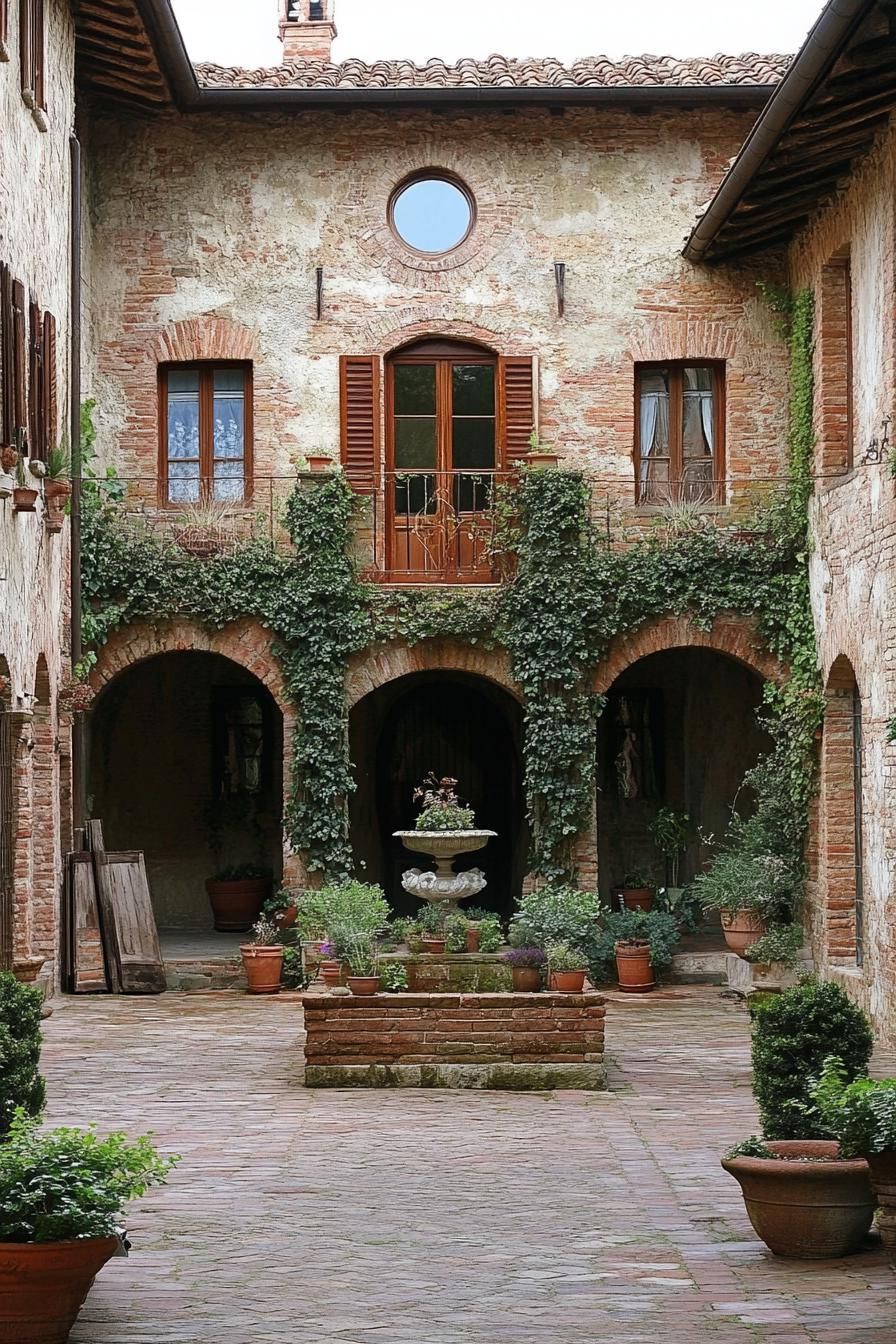 A Rustic Tuscan Courtyard Escape