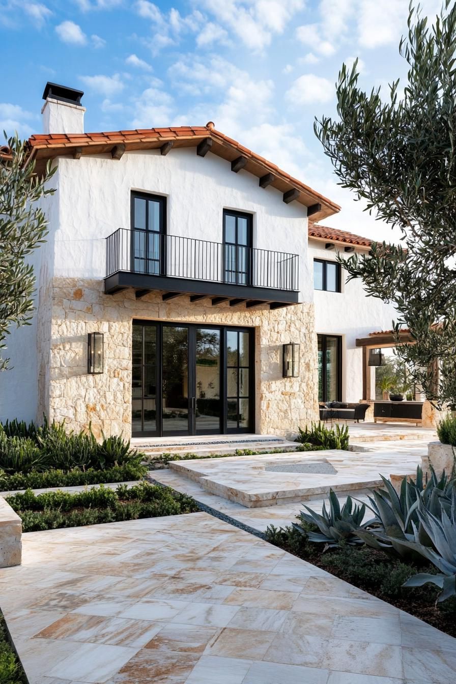 A Warm Spanish Mediterranean Courtyard Retreat