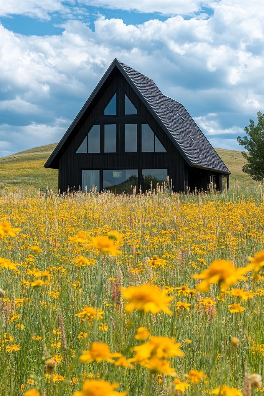 Dark Exteriors Paired With Warm Wood Interiors