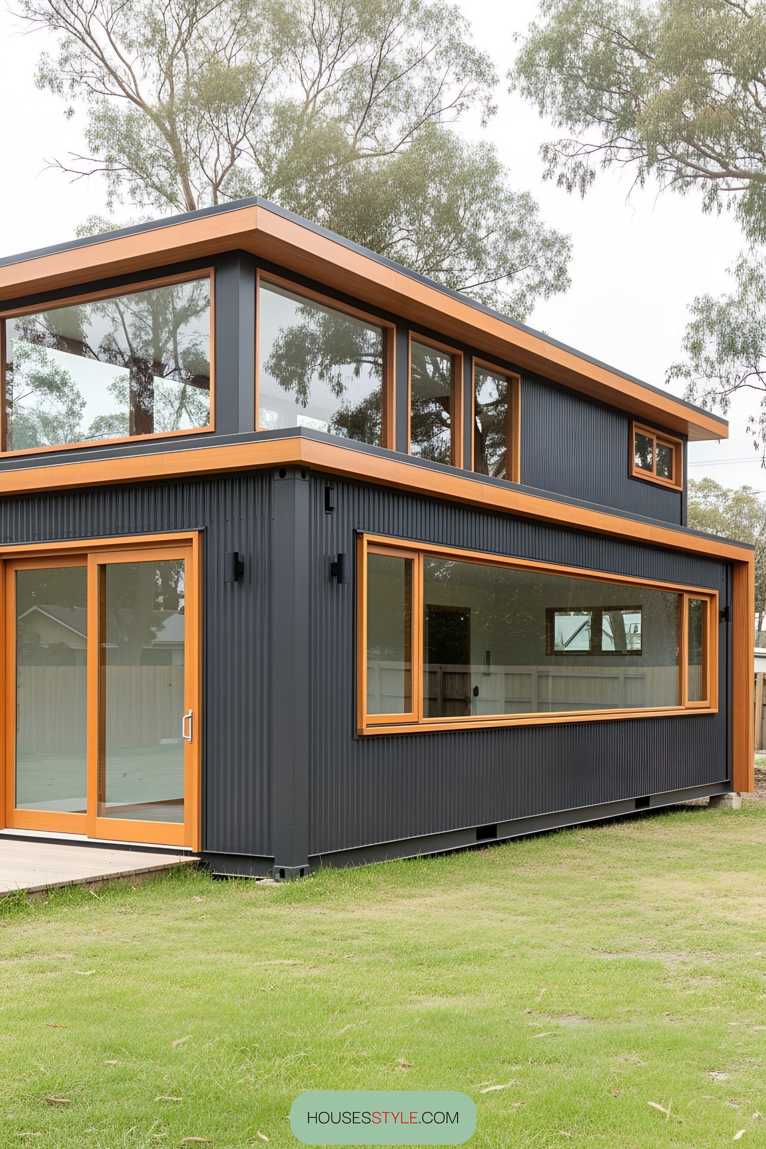 Two-Story Container Office With Modern Flair