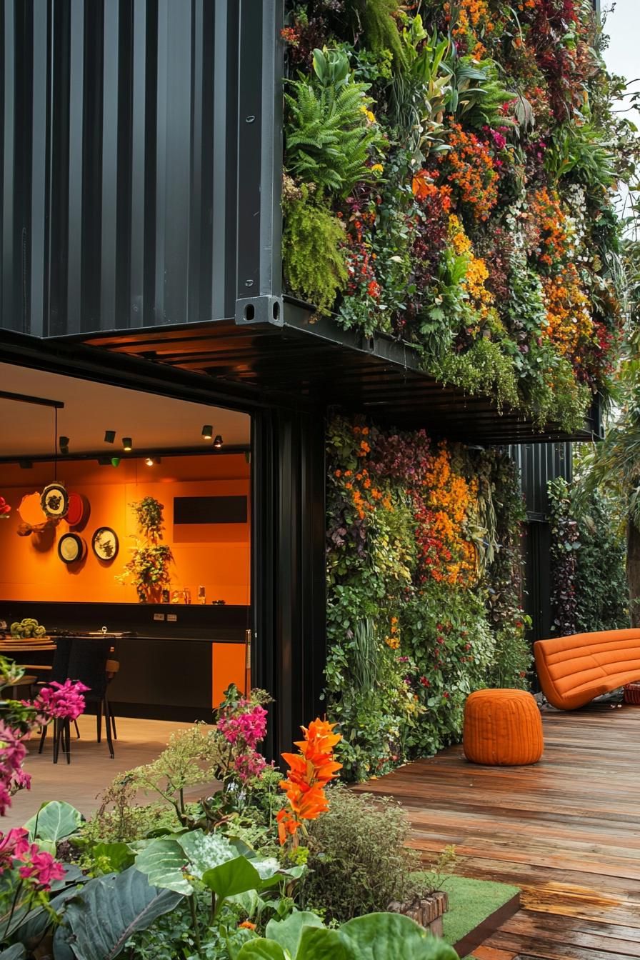 Upcycled Shipping Containers With Vertical Gardens - photo 3