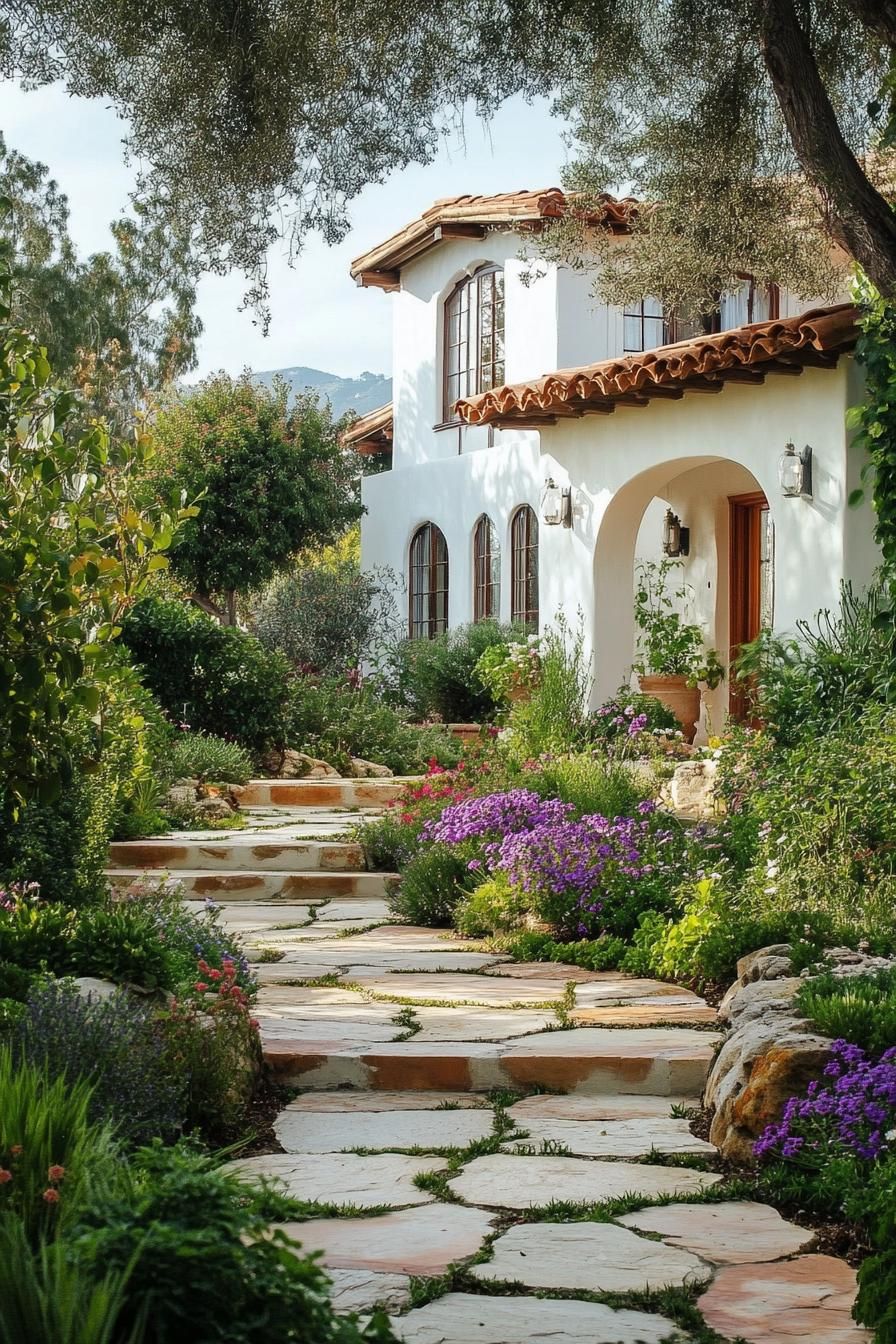 Stone and Terracotta Tiled Walkways - photo 2
