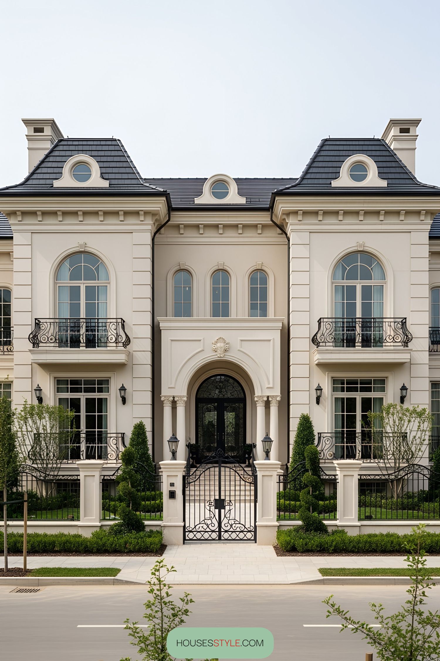 Palace-Style Villa with Iron Balconies
