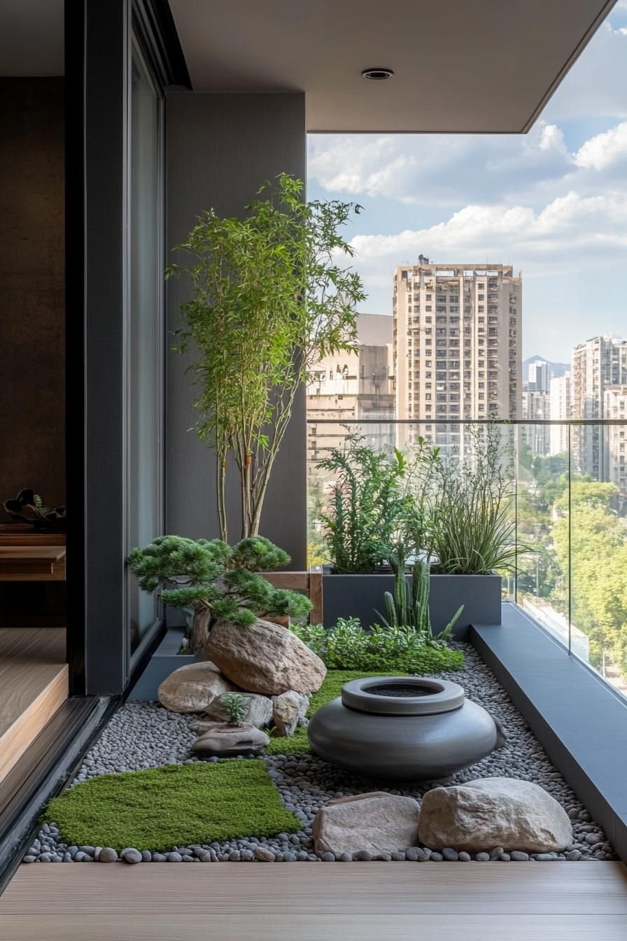 Zen-inspired Balcony With a Mini Garden - photo 4