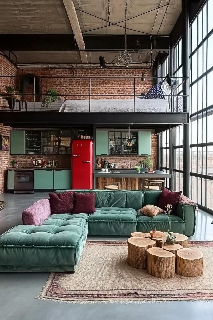 Pastel Accents in an Industrial Living Room - photo 4