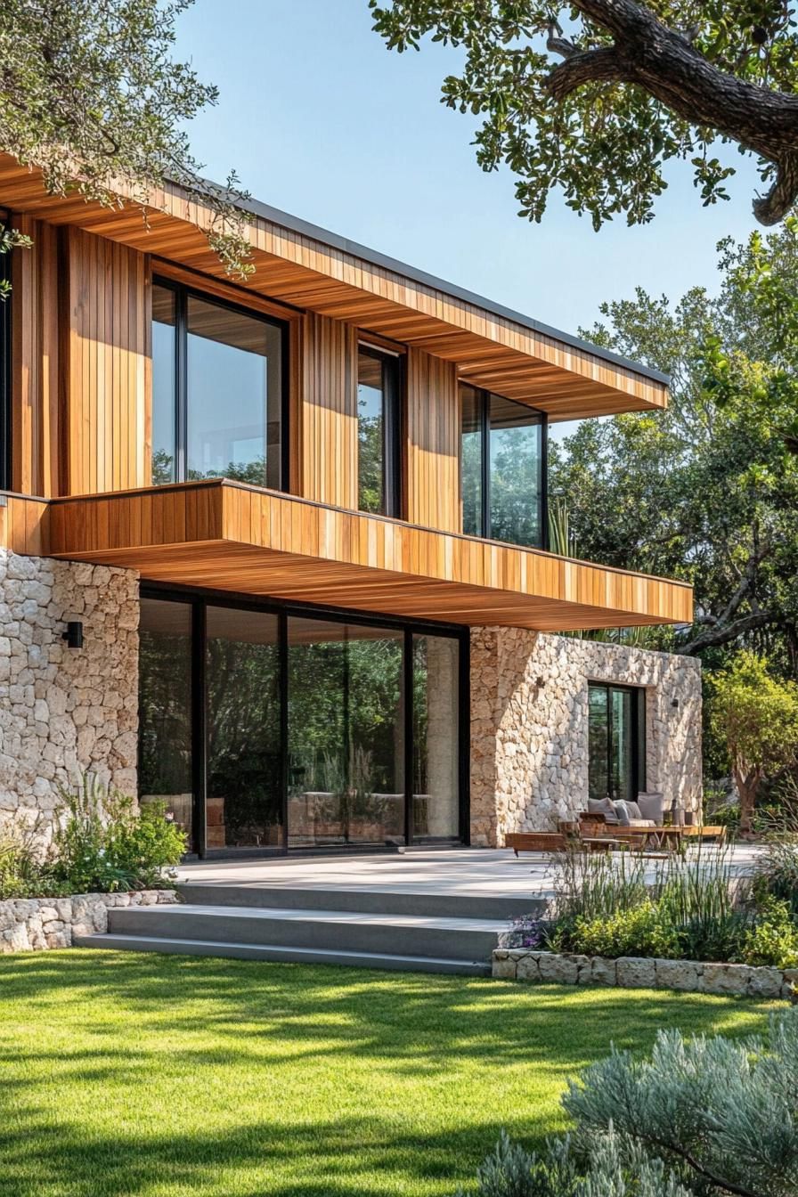 Combining Cedar Siding With Stone