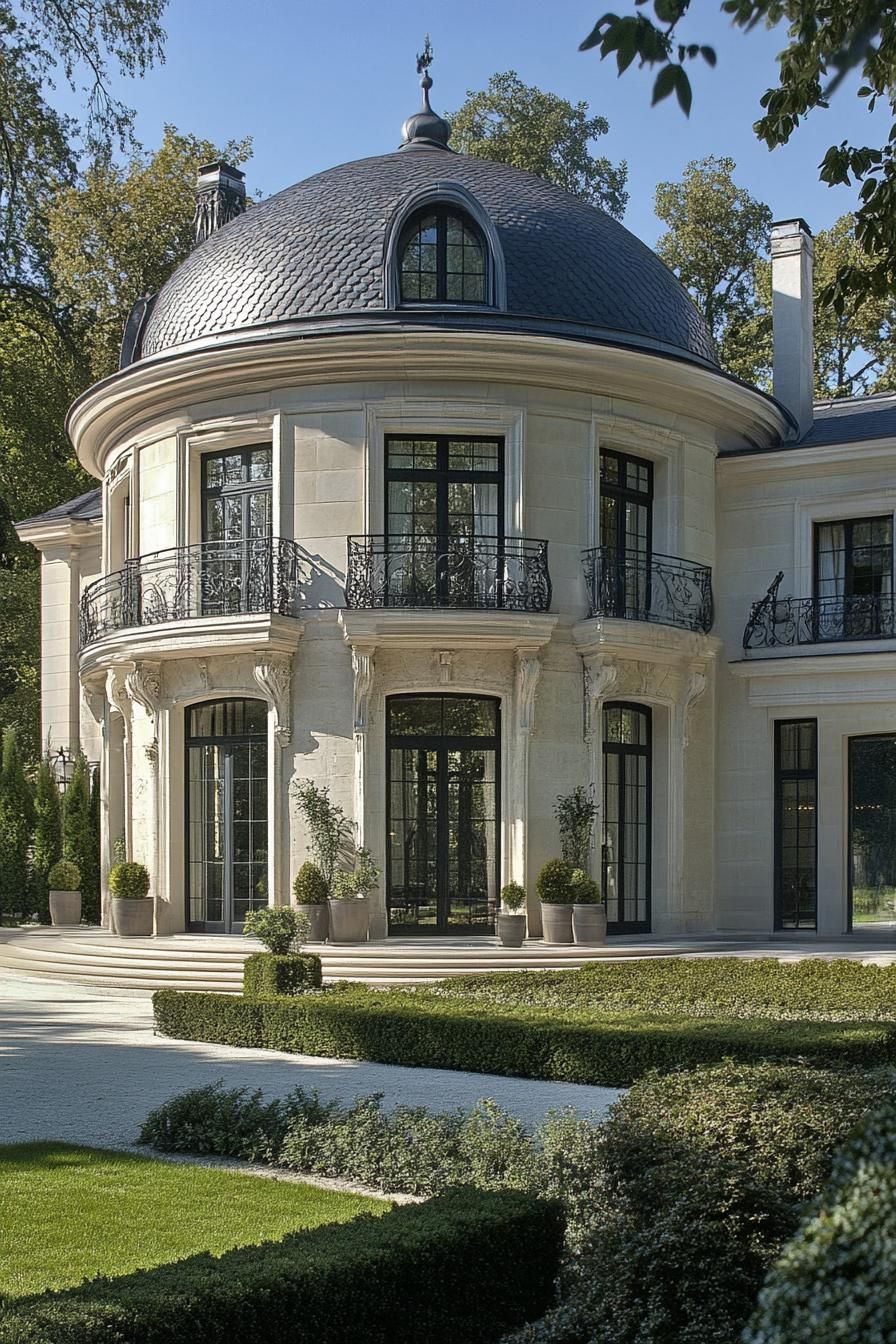 French Mansion Crowned by a Grand Dome