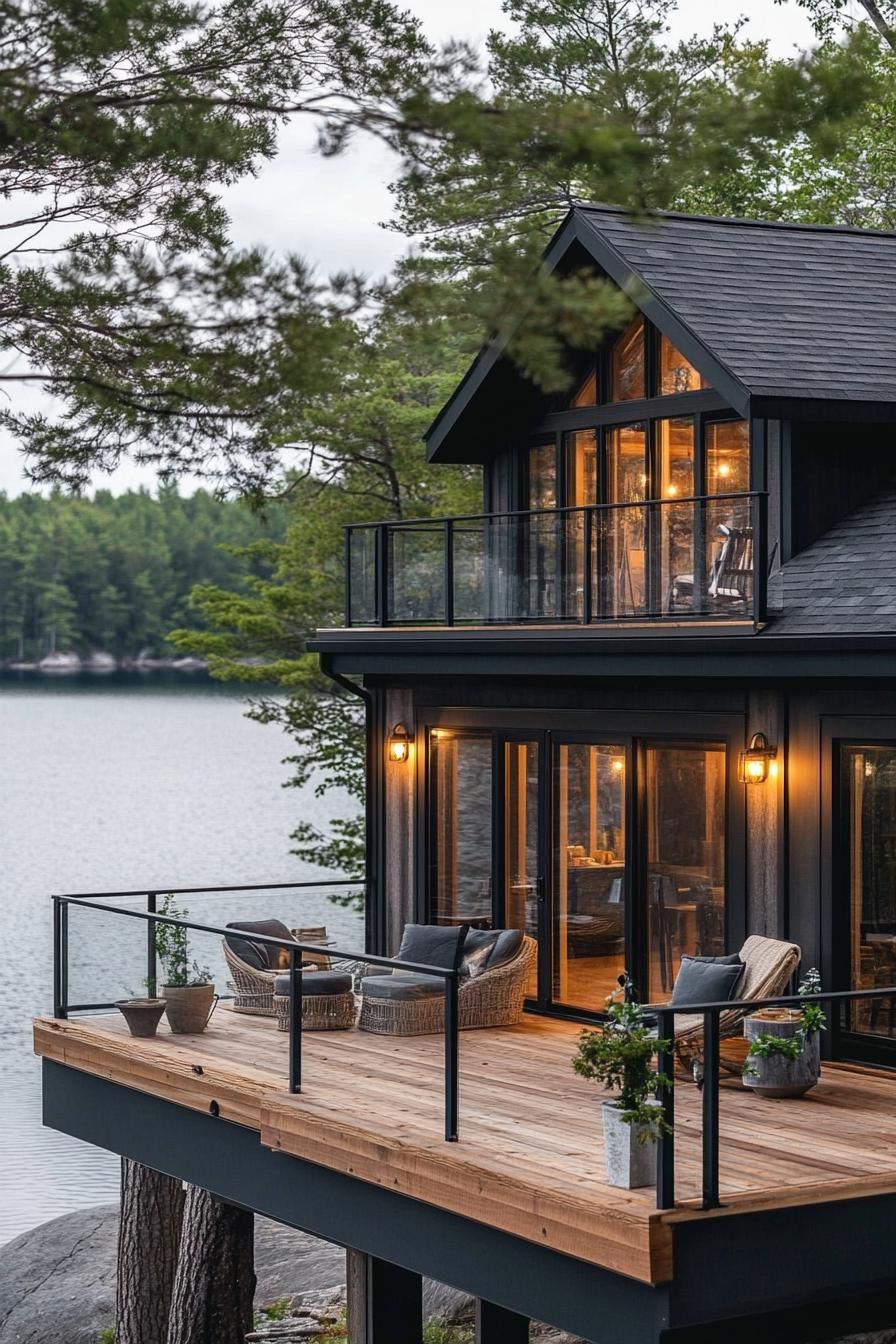 Wraparound Porches With Timber Railings