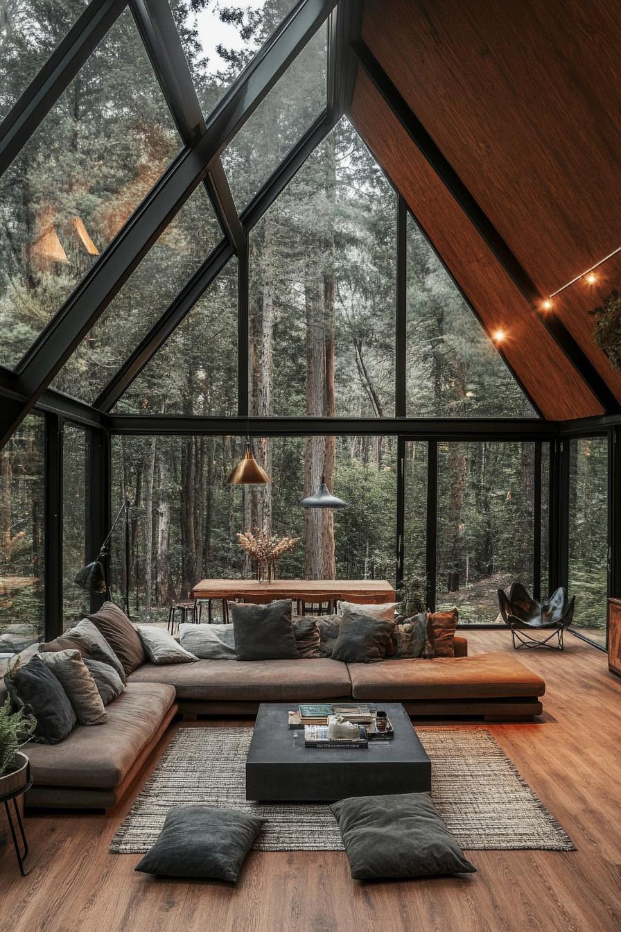 Cabin with Glass Sunroom