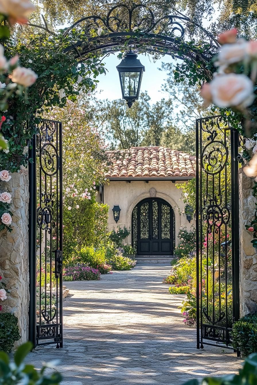 Gated Entrances With Lantern Lighting - photo 2