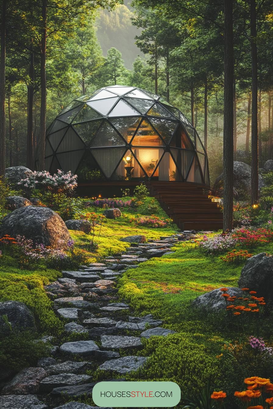 Geodesic Dome With a Forest Glade - photo 2