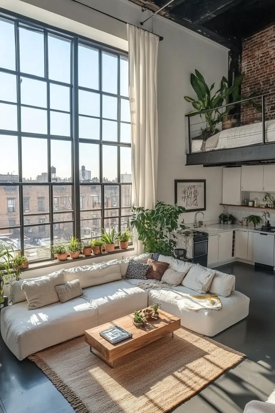 Bright White Modern Loft Interiors - photo 3