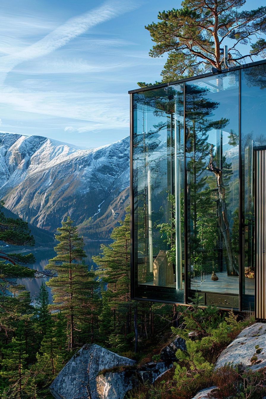 Minimalist Cube-Shaped Glass Cabin - photo 3