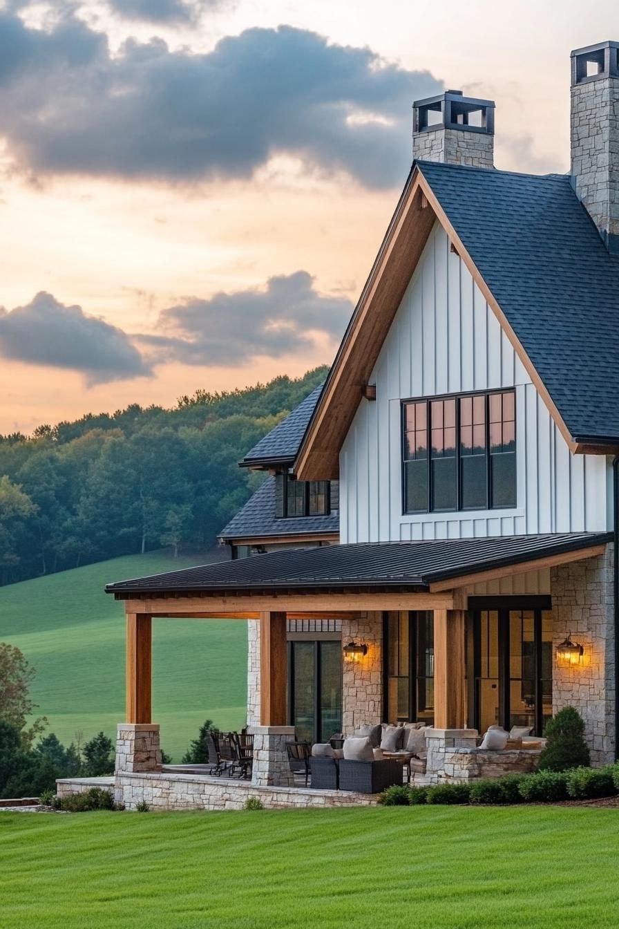 Wrap-Around Porch With Wooden Beams - photo 2