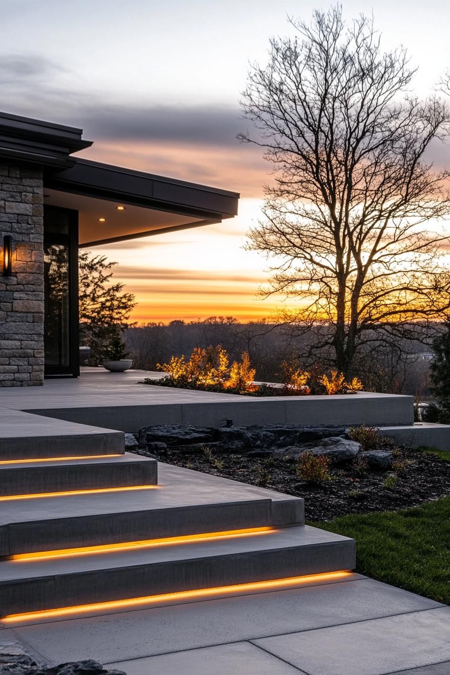 A Glittering Sunset Over Modern Elegance