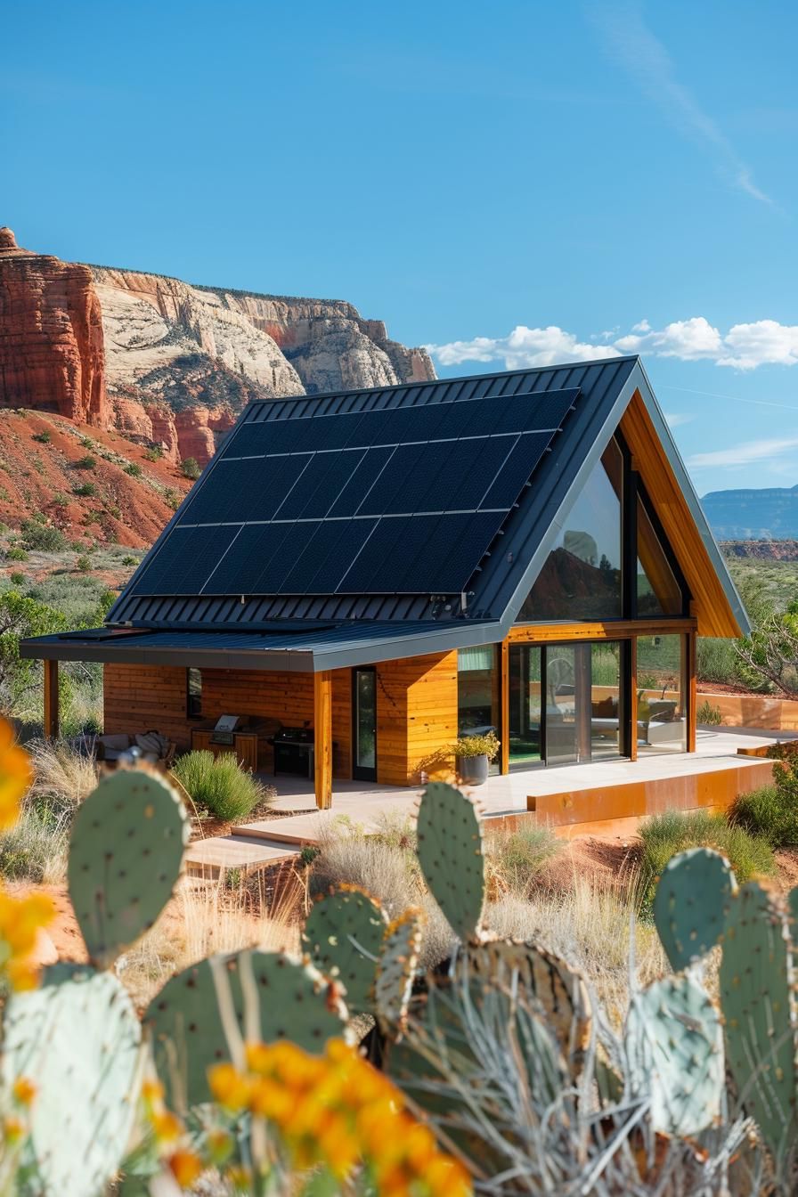A-frame Powered by Solar Panels - photo 3