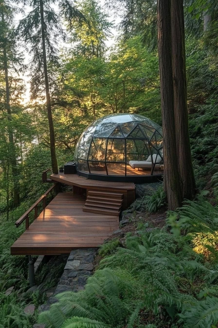 A Transparent Dome Hidden in the Forest