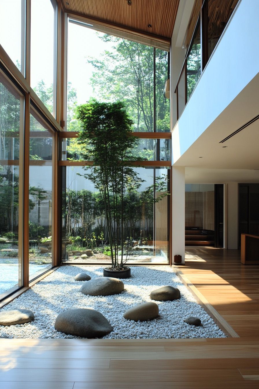 Zen Rock Garden Atrium Ideas - photo 2