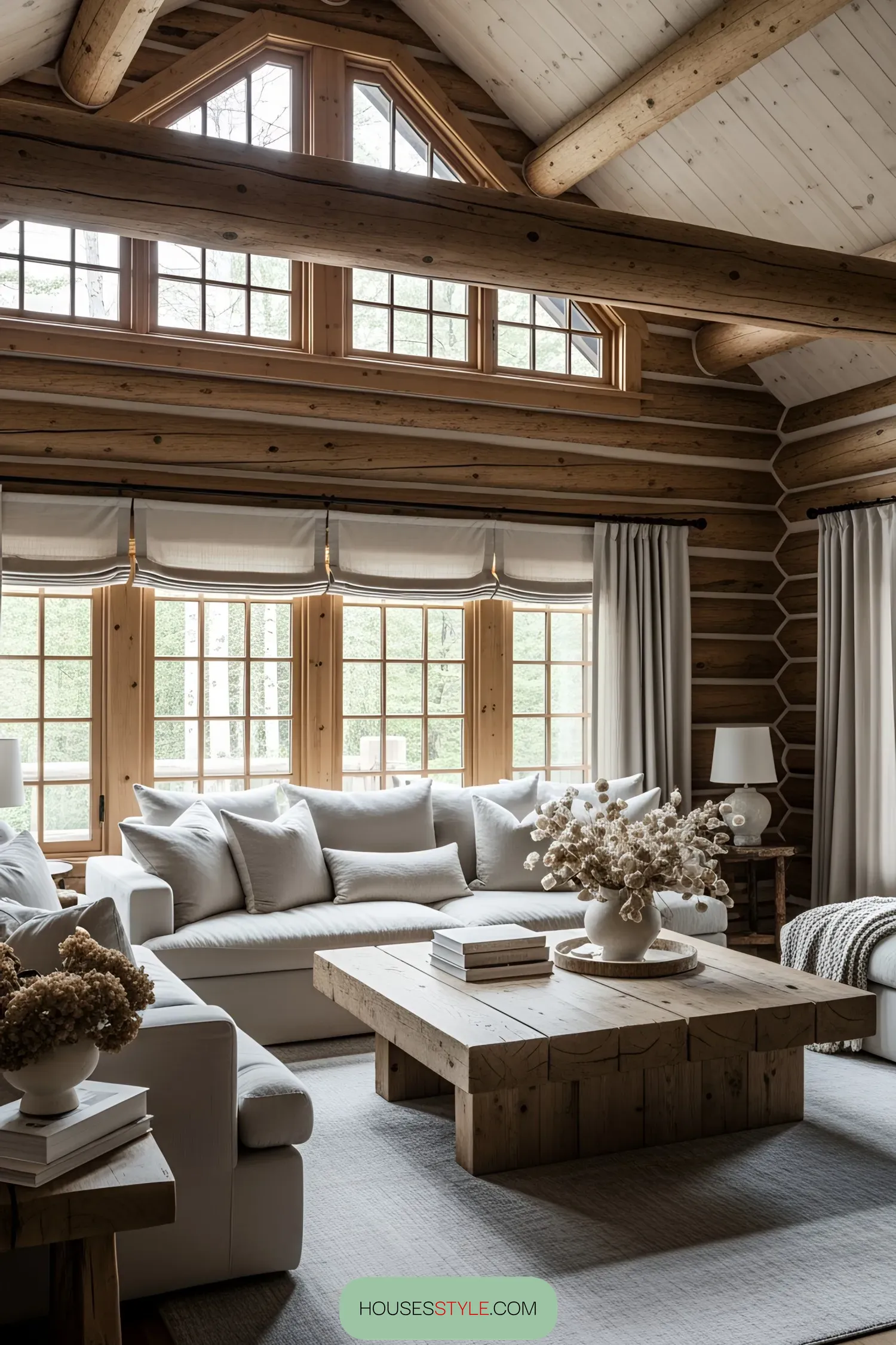 Where Log Walls Meet Relaxed Lounging