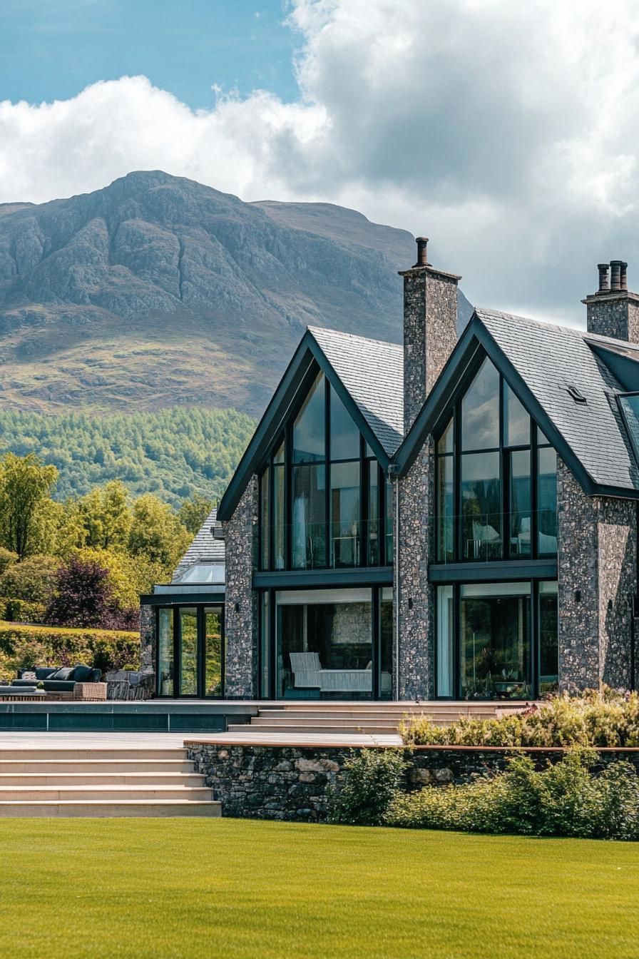 A Spectacular Modern Mansion With Mountain Views