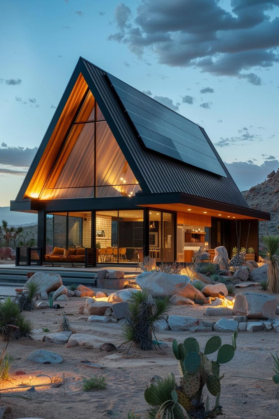A-frame Powered by Solar Panels