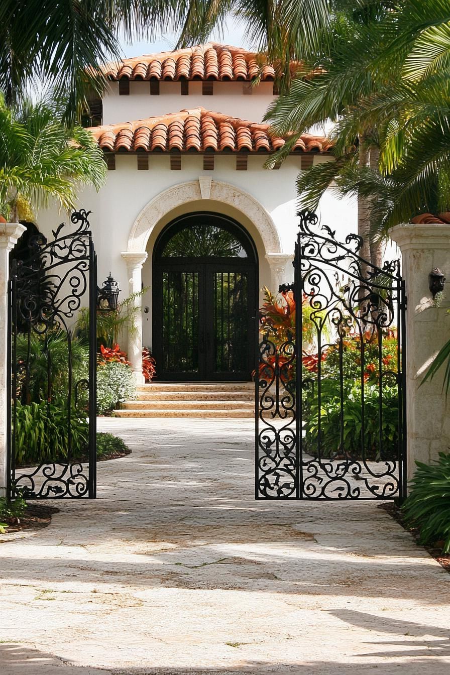 Arched Doorways With Wrought-iron Gates - photo 2