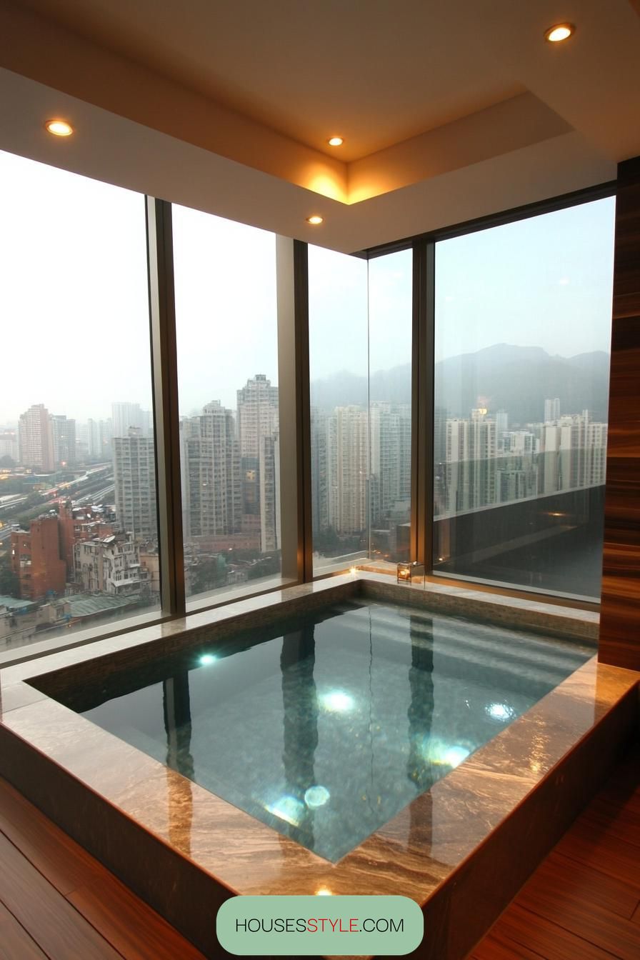 Indoor Pool Behind Glass Walls - photo 4