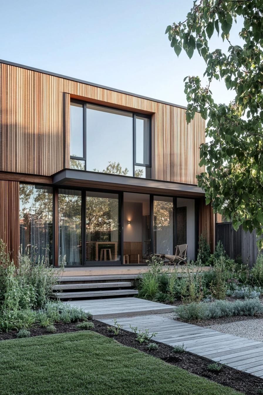 Timber Walls With Minimalist Landscaping - photo 2