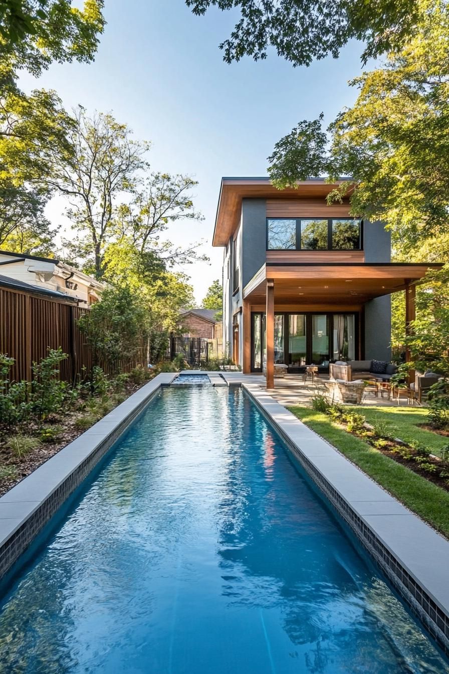 18) Lap Pool Running Along the House Façade - photo 3