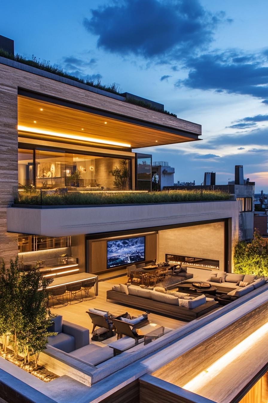 Rooftop Garden and Outdoor Cinema Setup - photo 4