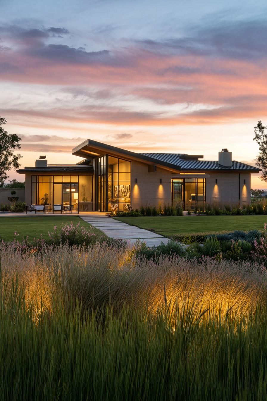 Ranch House With a Skyline Backdrop