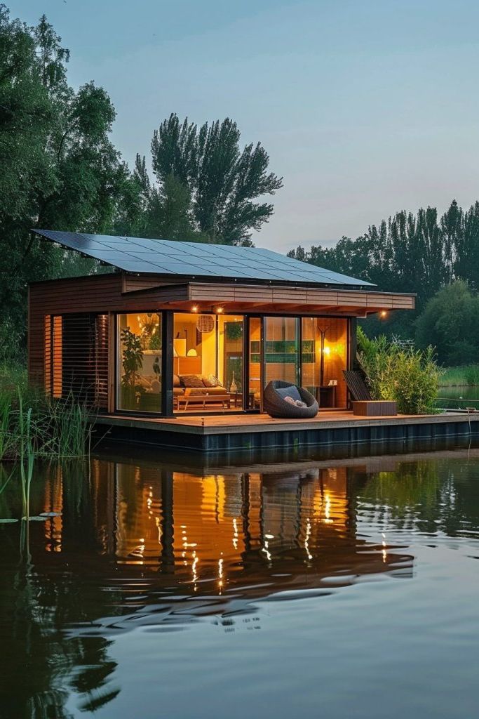 Solar-Powered Floating Villa Design