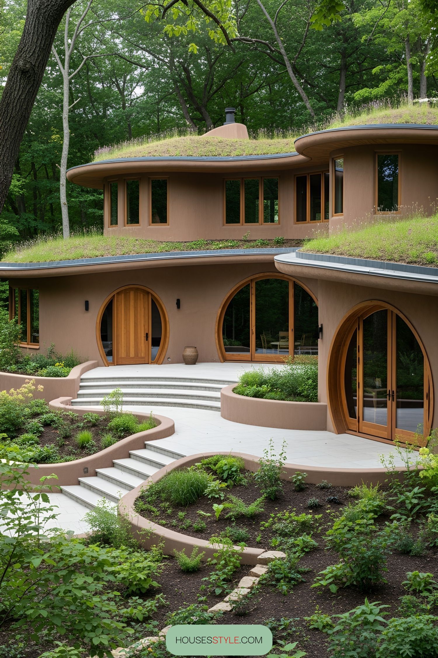 A Circular Home Surrounded by Nature