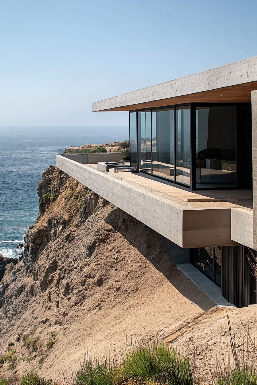 Split-Level Home With Cliffside Elevator
