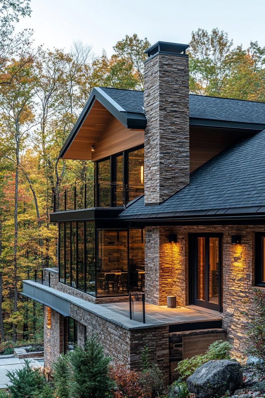Modern Homes With Black Steel and Wood - photo 4