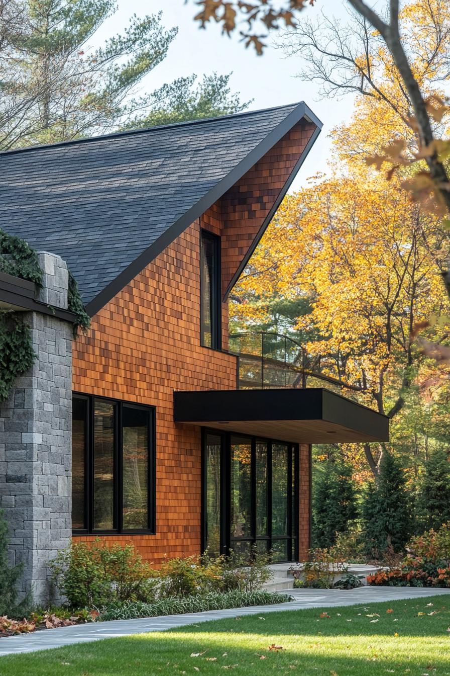 Flat Roofs Paired With Gabled, Shingled Sections - photo 4