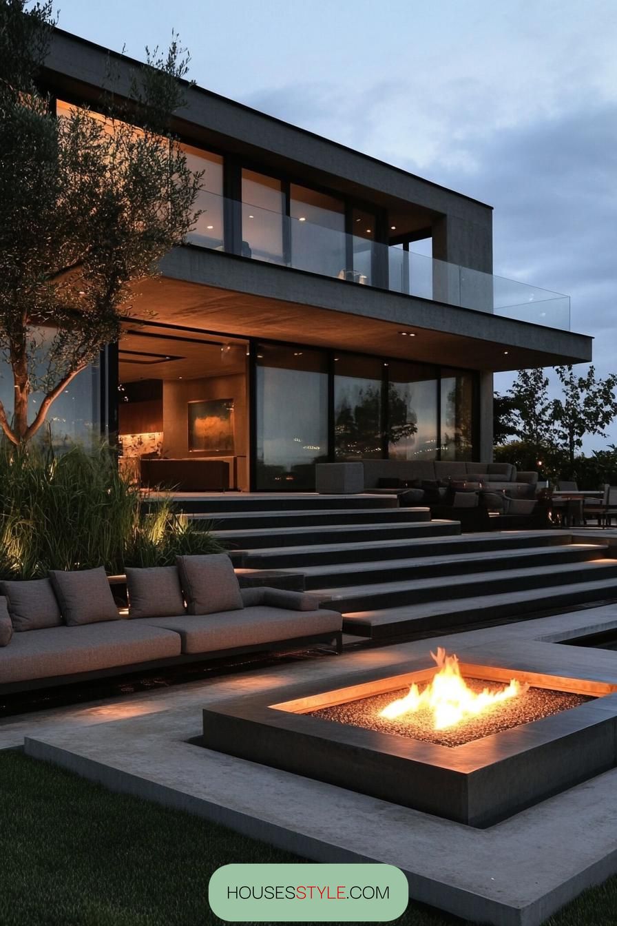 Lounge Area Around a Fire Pit
