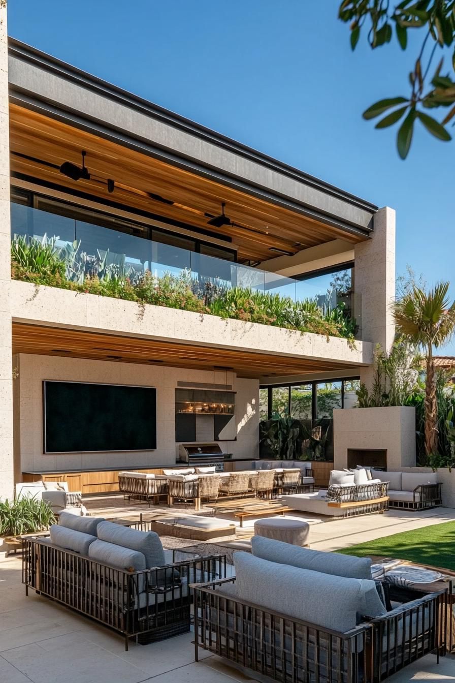 Rooftop Garden and Outdoor Cinema Setup