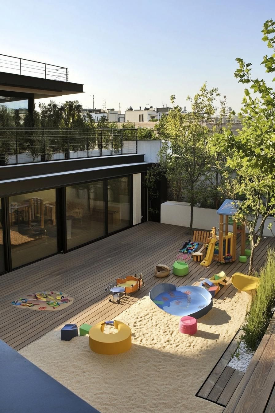 Kids' Rooftop Play Area With Safety Flooring - photo 4