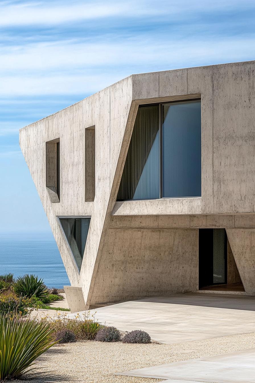 Earth-Toned Concrete With Geometric Windows - photo 4